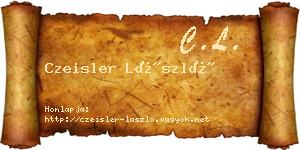Czeisler László névjegykártya